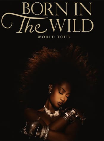 Affiche avec les dates de tournée de l'artiste Tems.